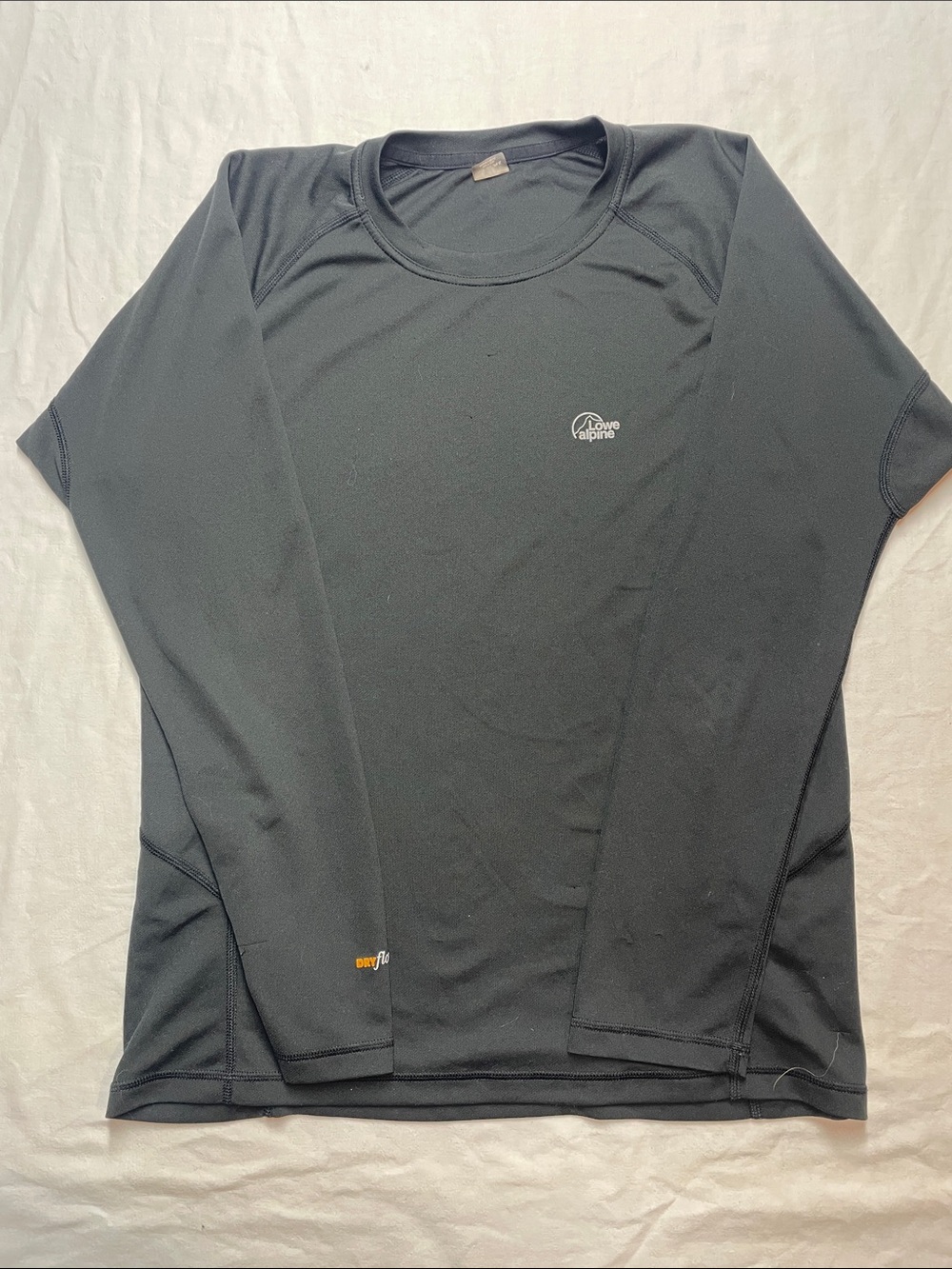 Men’s Black Long-Sleeve DryFlo Performance Tee by Lowe Alpine